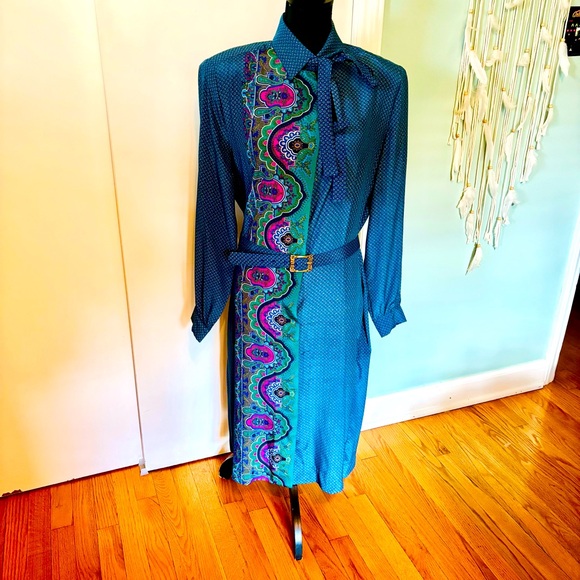 Vintage Schrader button down dress size 14 - Picture 1 of 12
